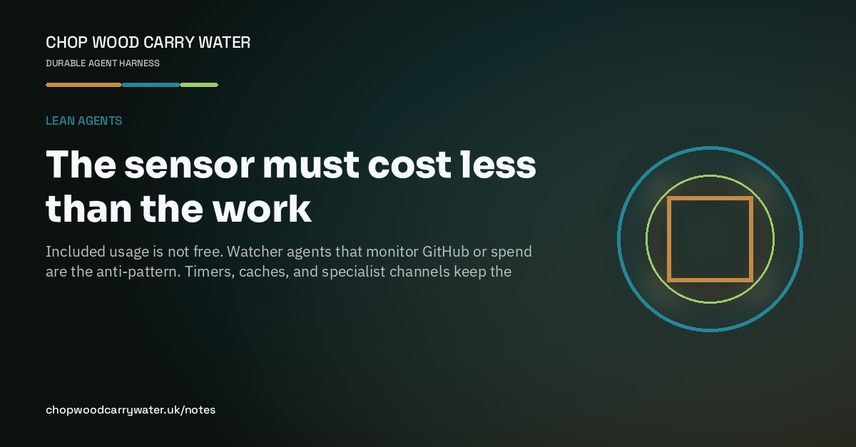 Illustrated title card for The sensor must cost less than the work
