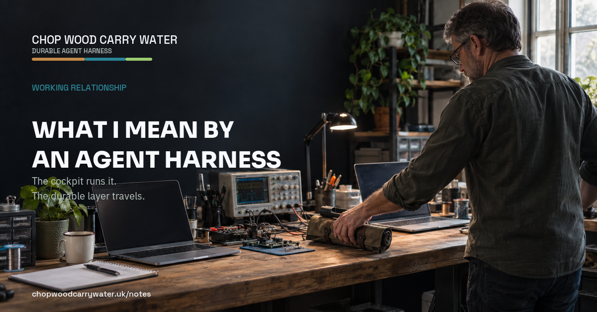 An engineer moves a compact tool roll between two laptop workstations in a real electronics lab.